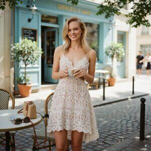 NWT Elliatt NWT Sweetheart Side Cut Out Mini Dress in Purple Multi